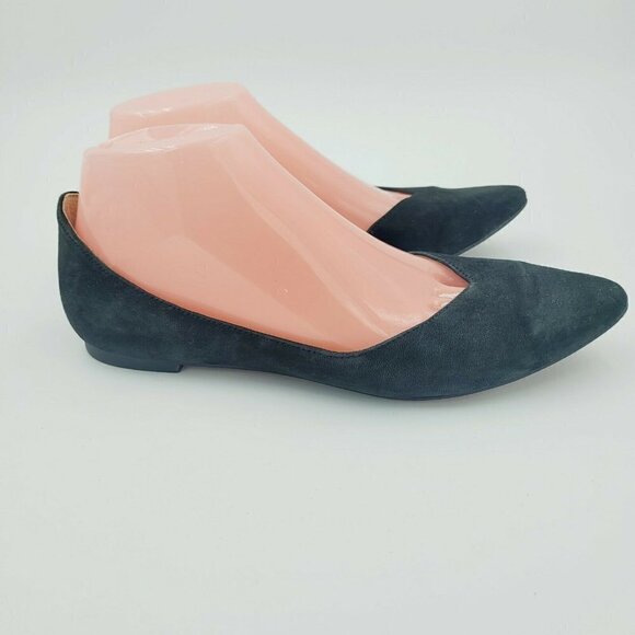 Franco Sarto Shimmy Ballet Flats Black Suede Women's Size 7M - Picture 1 of 7